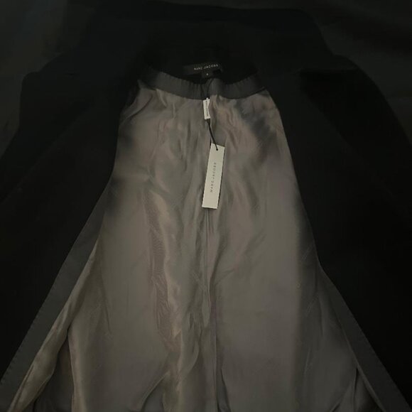 MARC JACOBS Women's Black Wool Bomber/Jacket Size 4 NEW WITH TAGS - Picture 11 of 13